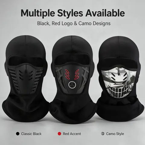 Unisex Fleece Full Face Balaclava Ski Mask - Windproof, Anti-Haze, Soft Sports & Outdoor Hat, Motorcycle Accessories for Skiing, Winter Outdoor Activities