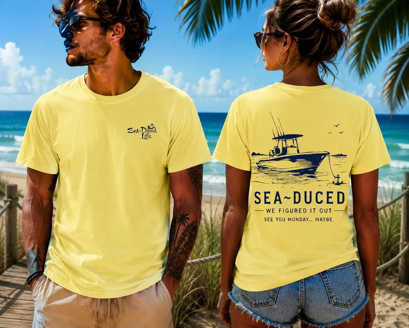 Sea-Duced We Figured It Out Boat Shirt | Fishing & Boating Tee