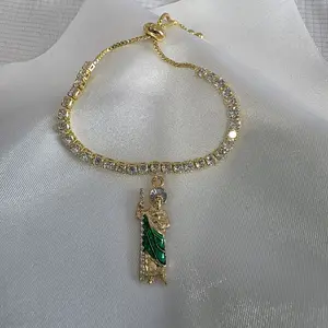 San judas ,virgencita, brillos beautiful bracelet