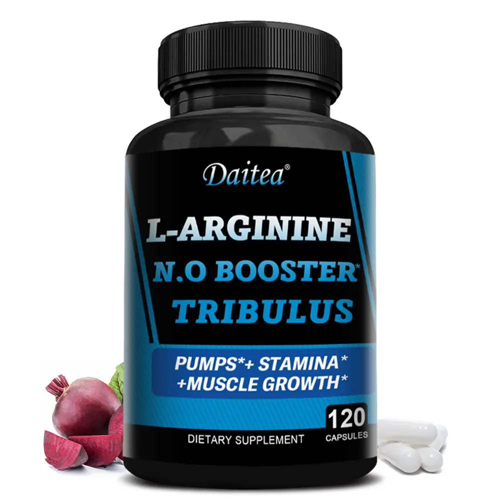Daitea L-Arginine Health Supplement,Supports Muscle Strength, Supports Endurance and Energy,120 Capsules