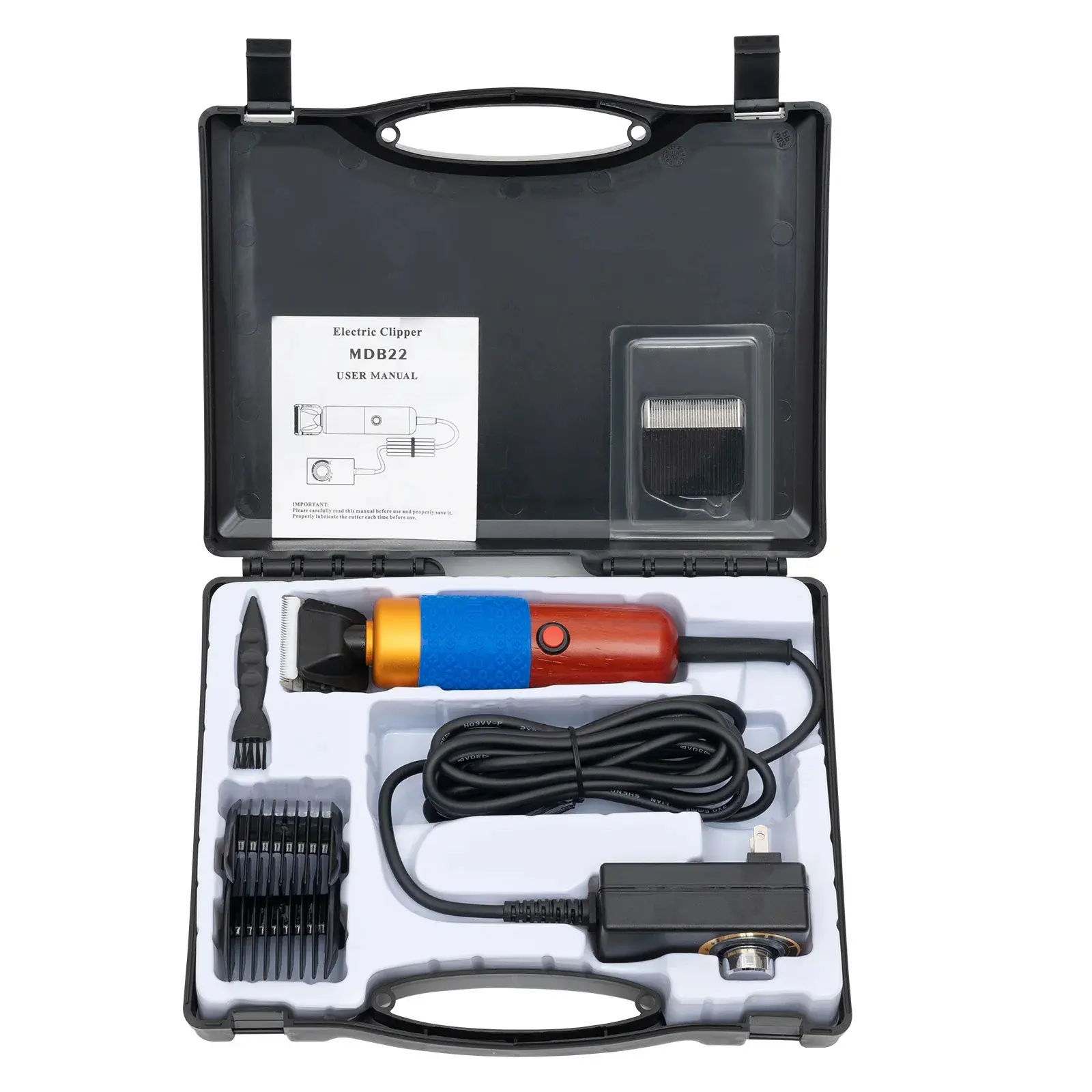 Steel Electric Grooming Clippers - 110-240V AC, FCC Certified, Safe Efficient Groomer Tool for Farm Livestock (Sheep, Goats), Pet Dogs, Rabbits