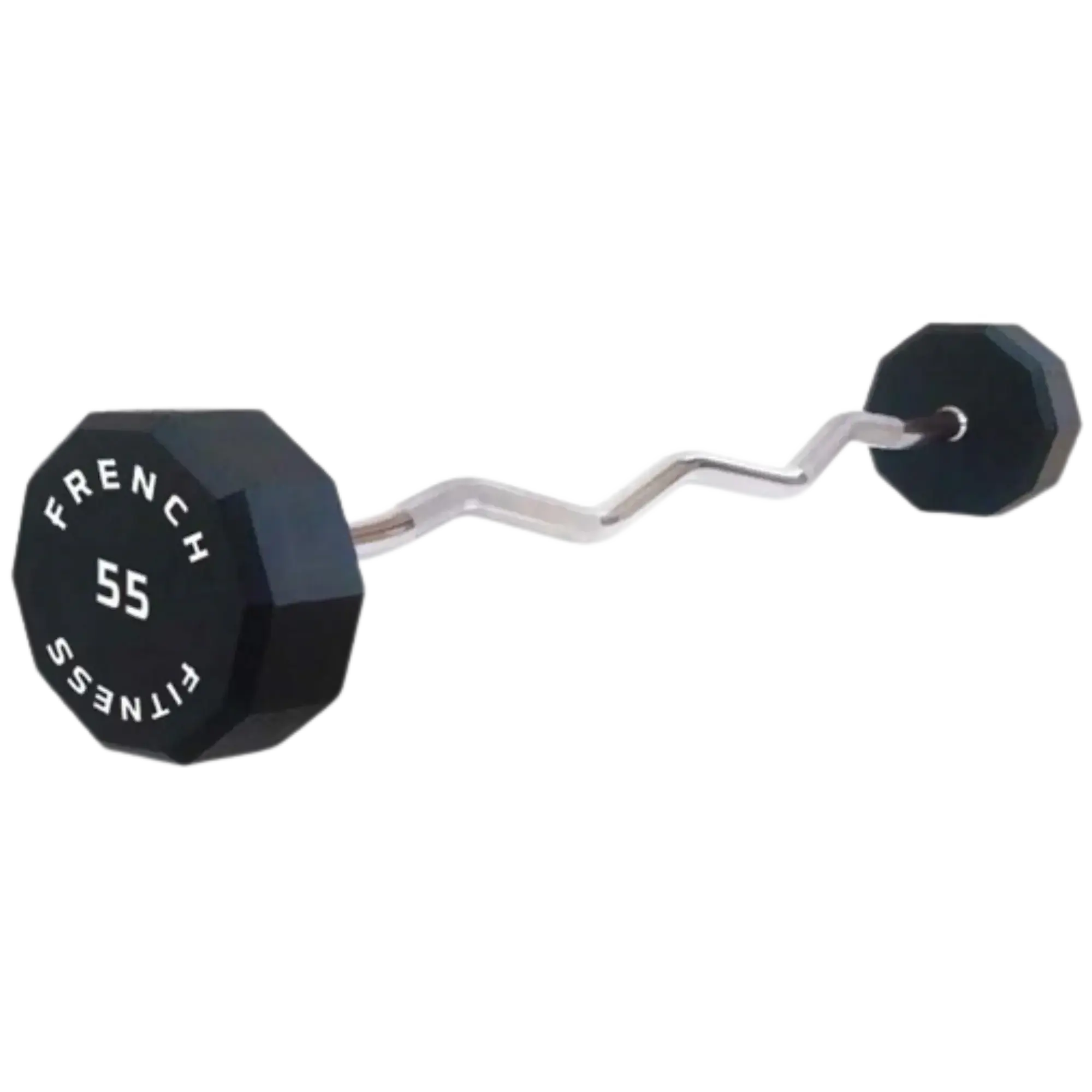 Urethane EZ Curl Barbell, 55 lbs Fixed Weight Bar for Bicep Curls and Arm Strength Training, Durable Fitness Equipment (Single), Barbell Weight, Bicep Curl Weight Lifting