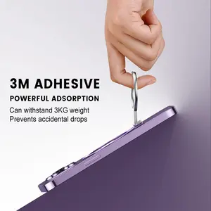 1 piece of new ring-type mobile phone holder. A creative foldable and adhesive mobile phone holder, a portable mobile phone holder, prevents the phone from slipping, protects the phone, suitable for both men and women, and easy to use.