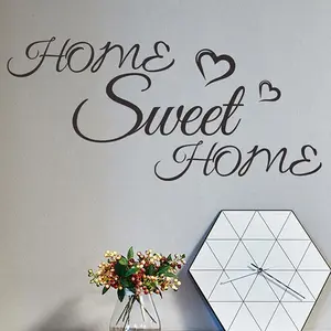 Sweet Home Letter Pattern Wall Sticker, Self Adhesive Wall Decal, Decorative Sticker for Home Living Room Bedroom, Home Decor, Ornaments, Sticker Decorations