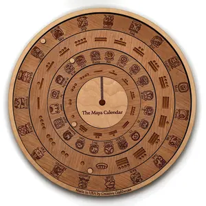 Mayan Calendar Round - Interactive Wooden Replica