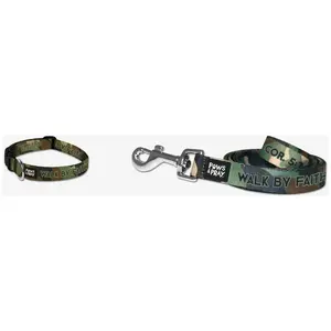 Paws & Pray Pet Collar and Leash Bundle - XS