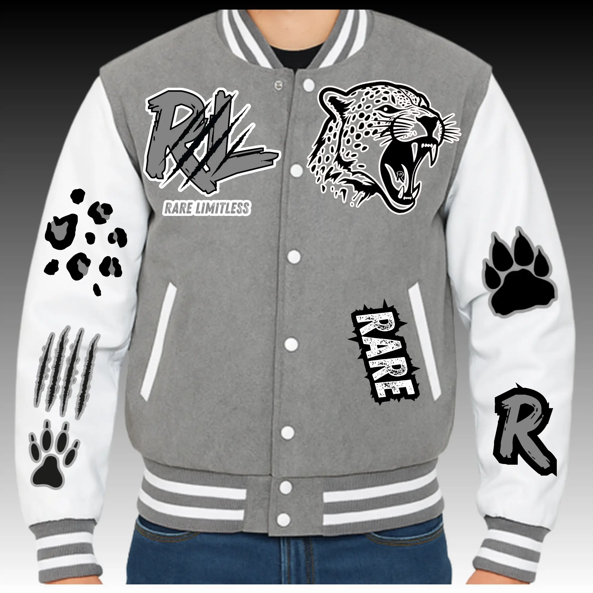 Exclusive RARE Limitless Varsity Fleece Jacket Animal Edition Snake Pattern Fitted Long Sleeve Casual Sports Autumn Medium Length Menswear Coats