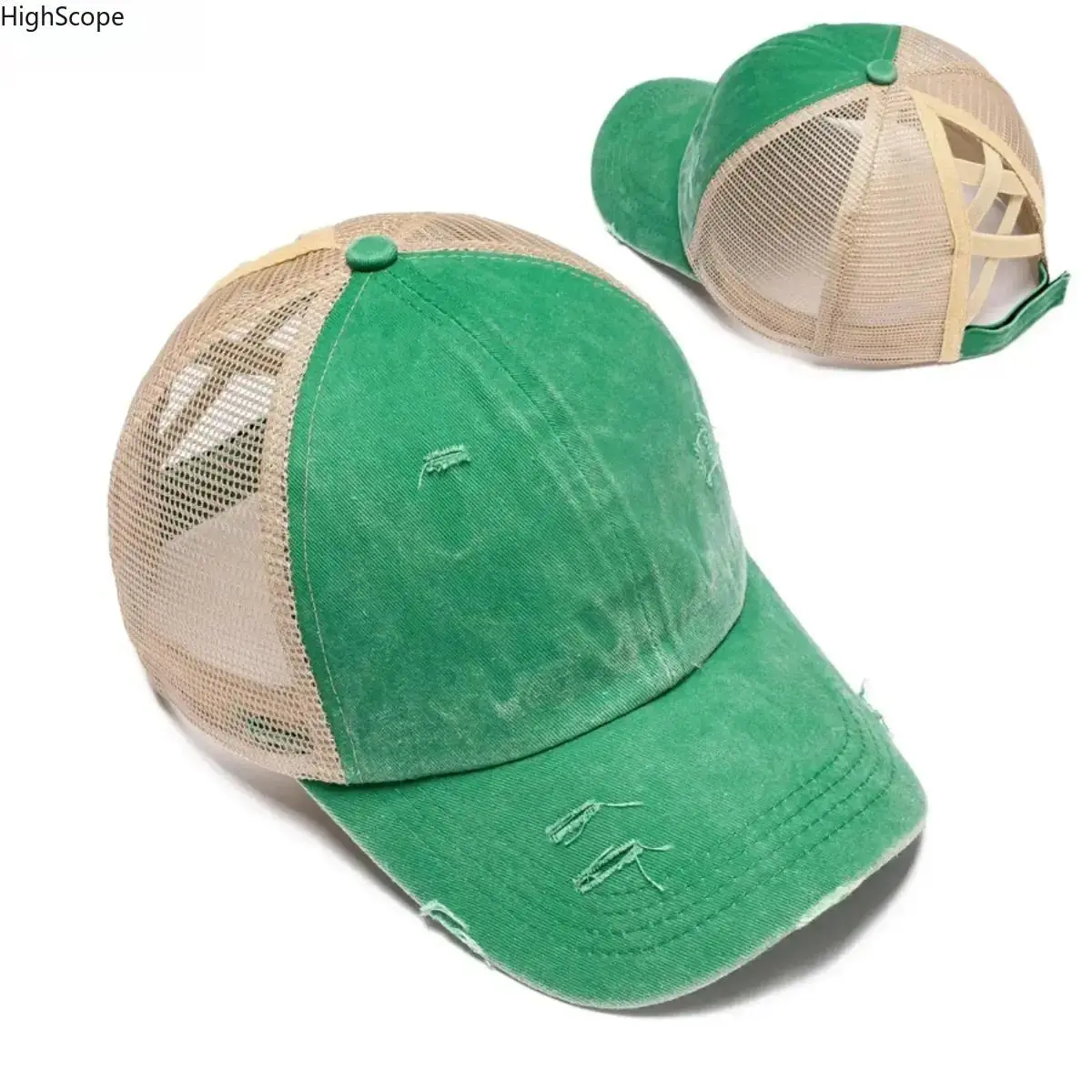 Unisex Snapback Adjustable Streetwear Baseball Cap, 1-Size-Fit-All, PVC Airy Mesh Back, Cool Ponytail Fit, Washed Finish, Distressed Detail, UV Sun Protection, Uv Protection, Mesh Hats, Sports Outdoor Hat, Mesh Snapback Hats, Christmas