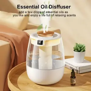 Dual Mist Air Humidifier, 2-liter Quiet  , Suitable for Dorms, Offices, Home Use, Cars, Personal Humidifier with Digital Display, 3 Spray Modes, and Night Light Function, Desktop Air Humidifier, Bedroom Quiet Small Home Use