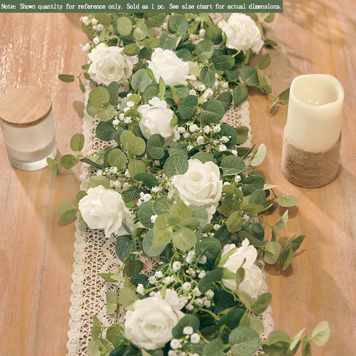 Artificial Rose Flower Vine, 1-Piece Faux Floral Garland for Romantic Wedding and Home Decor, Dining Table Centerpiece, Artificial Flower Arrangements, Artificial Flower Decorations