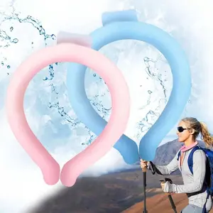 2pcs Neck Cooler Ice Cold Ring, Wearable Cooling Tube  For Extremely Hot Weather & Summer Heat, For Outdoor Workers, Sports,Freezes Naturally At 28 Degrees Celsius Multicolor