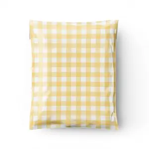 14.5x19 Yellow Gingham Poly Mailer
