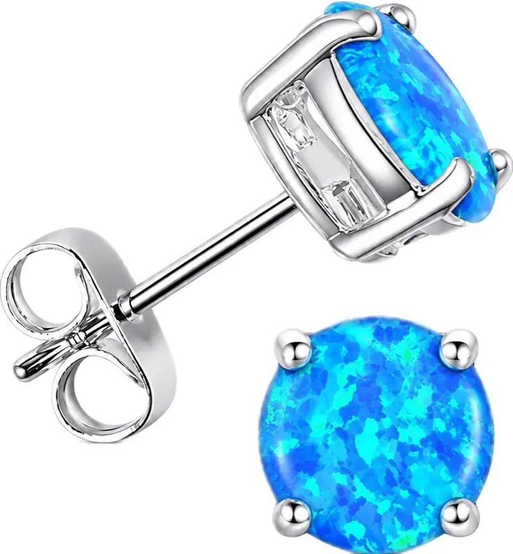 925 Sterling Silver Round Shaped CZ HALO STUD EARRINGS For Women