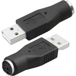 SANOXY PS/2 Female to USB Male Passive Adapter Replacement for Keyboard & Mouse - Plug-and-Play, Compact Design, USB 2.0 Port, No Driver Needed