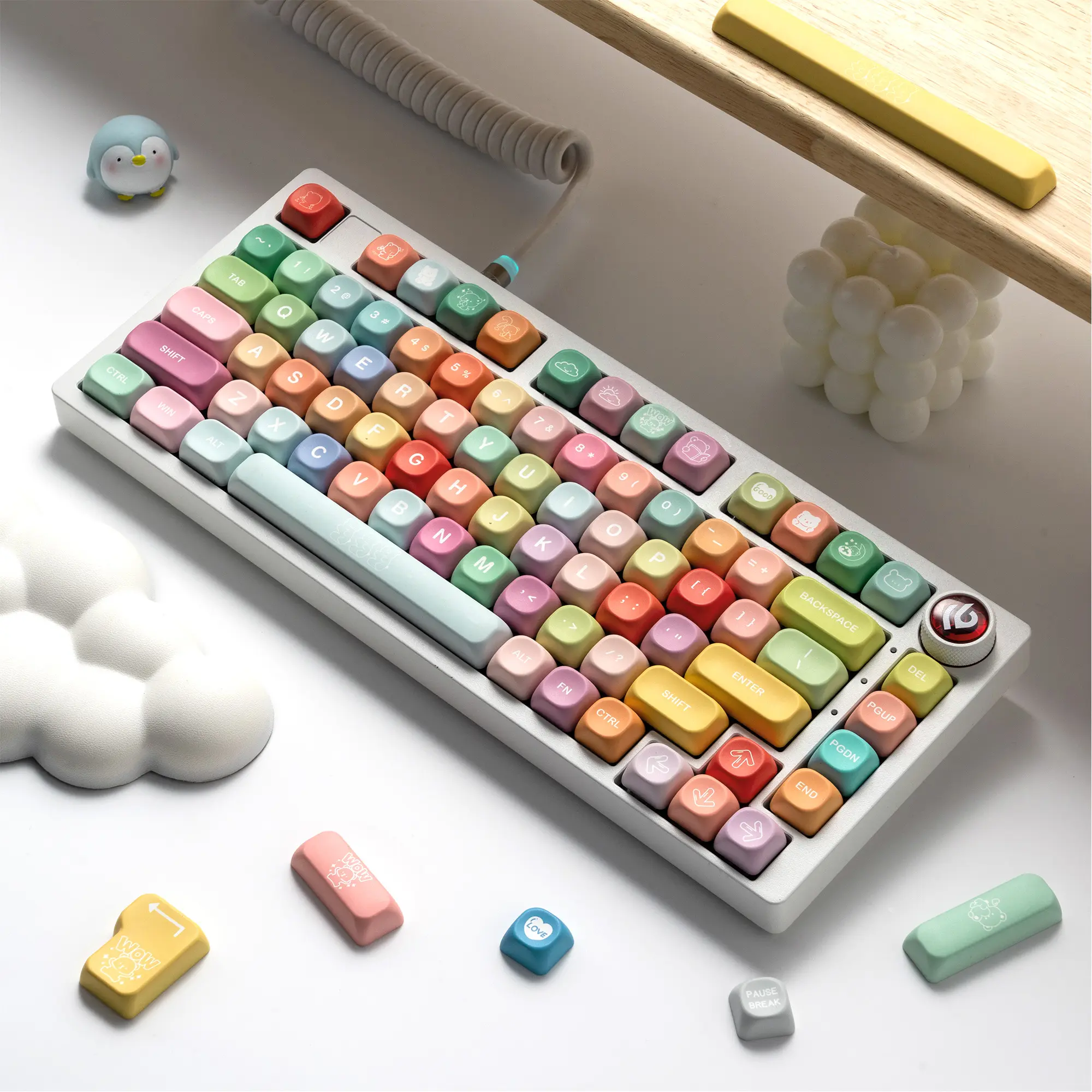 XVX Gummy Bear MOA Profile Dye-Sublimation PBT 134-keys  Keycap Set for MX Switches（only keycap, not include a keyboard）
