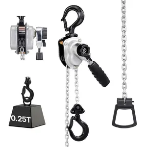 VEVOR Manual Lever Chain Hoist,  , 1/4T 550LBS Capacity Heavy Duty Come Along, 10FT Lift G80 Alloy Steel Chain With Dual Pawl Mechanical Brake,360°Rotating Hooks, for Warehouse Construction Garage