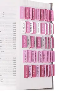 Pink Bible Tabs for Women & Men, Laminated Bible Tabs for Study Bible, Boho Theme Bible Tabs for Easy Navigation, Simplify Your Bible Reading Experience with Easy-to-Use Indexing Tabs