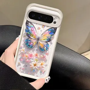 For Google Pixel 9 Pro Pixel 7a Pixel 8 Pro Pixel 9 Pro XL Pixel 8A Pixel 7 8 9 Pixel 7 Pro New Fashion Dreamy Butterfly Case Stylish Elegant Creative Thickened Step Design For Holidays Anniversaries Cover