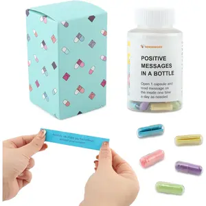 50 Positive Messages in a Bottle,Positive Affirmations Gifts for Women,    for Men,  Desk Accessories, Daily Self Care Kit for Relaxation Meditation