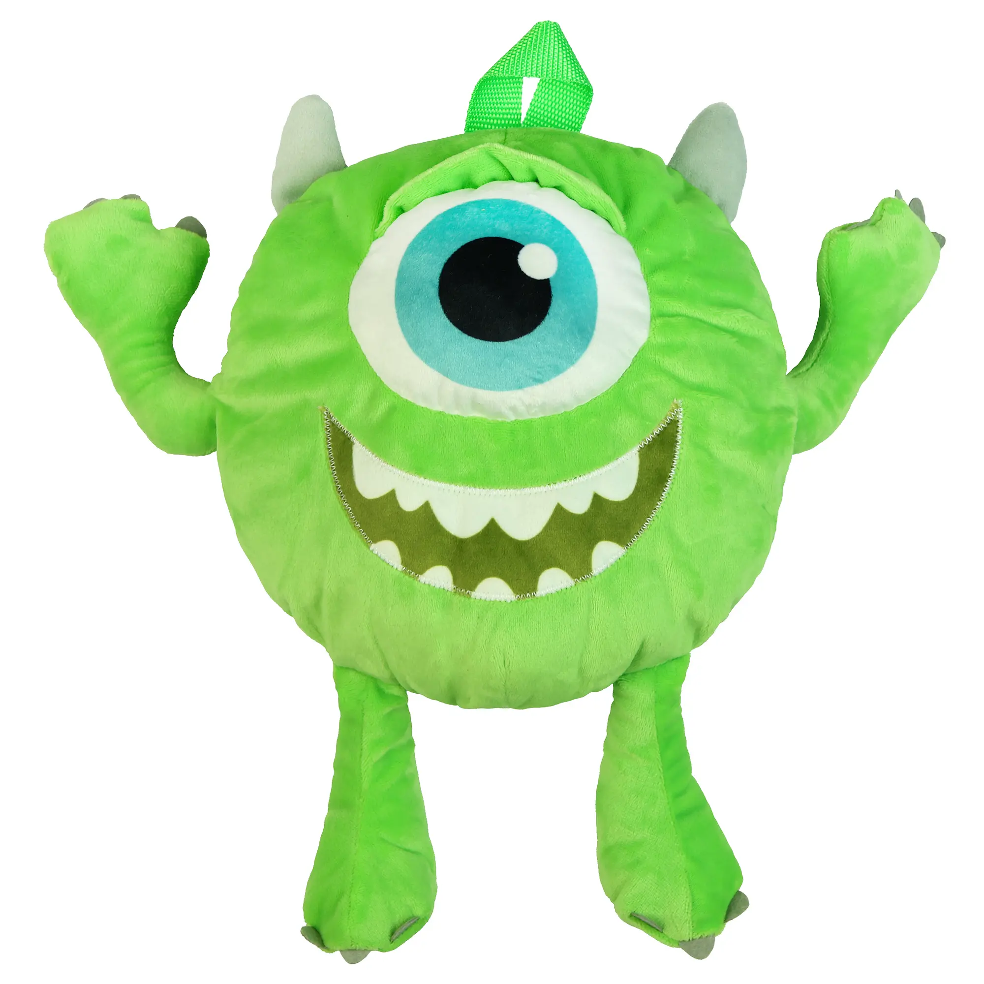 Disney Monsters Inc Mini Backpack Mike Wazowski Character 10" Soft-Shell Bag with Adjustable Shoulder Straps