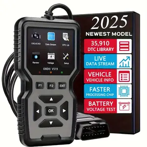 Car OBD2 Scanner Diagnostic Tool, Car Voltage Tester Engine Fault Code Scanner, Charging Tester Diagnostic Tool for OBDII-V519, Men Gifts, Repair, Digital Automotive Tester, OBD Port, Car Circuit Tester