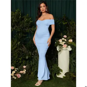 Party , Maternity Hem Mermaid - Off Solid MaterniChic Color Shoulder Dress For