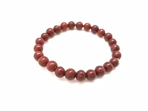 Red Jasper Elastic Bracelet - 6mm & 8mm Beads