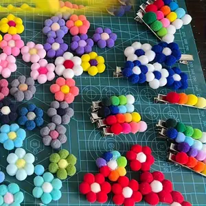 200pcs Multicolor DIY Pom-Pom Balls - Soft Nylon Party Decorations for Crafts, Home Decor, and Festive Celebrations, Festive Decorations | Vibrant Colors | Soft Nylon Pom Poms, Pom Poms for Crafts, Handmade Flower Ornaments, Party Decor Supplies