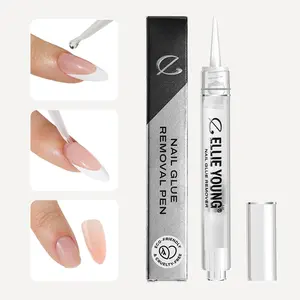 ELLIE YOUNG Nail Glue Remover Pen，5ML, Acetone-Free, Professional Press On Nail Glue Remover for False Nails，Nail Tips，Adhesive Remover Gentle Fast Acting Nail Glue，Dissolver for Easy Home DIY Nail Removal