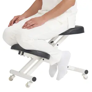 Ergonomic Metal Foldable Posture Kneeling Chair for Office –Metal Folding Kneeling Posture Chair for Home and Office-Posture Correction Stool-Improve Your Posture - Master Massage