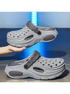 Men's New Summer Trendy Outdoor Beach Non-Slip Wear-Resistant Hollow-Out Sandals, Large Size  Slippers for Casual Use, Slide