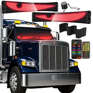 Quplavo Devil Eyes Light for Cars – 23.42''x4.72'' LED Eyes for Car Windshield | Perfect Sync, Programmable Patterns, App/Remote Control | for Sedans, SUVs, Medium Trucks – Custom Dynamic Sign (2-Pack)