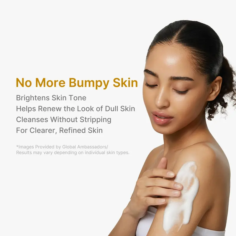 Brightening body wash for rough and uneven-looking skin