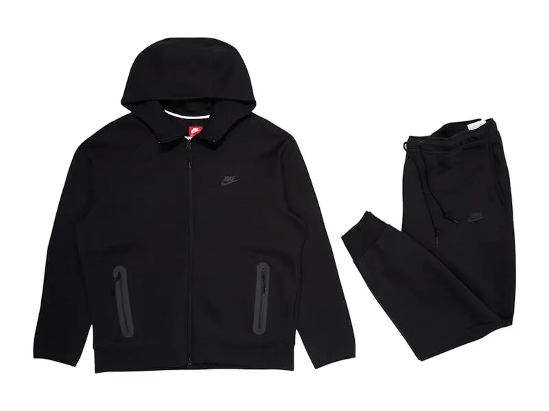 Nike Sportswear Tech Fleece Full-Zip Hoodie & Joggers Set Black/Black (men) by StockX Nike Sportswear Tech Fleece Full-Zip Hoodie & Joggers Set Black/Black (men) by StockX