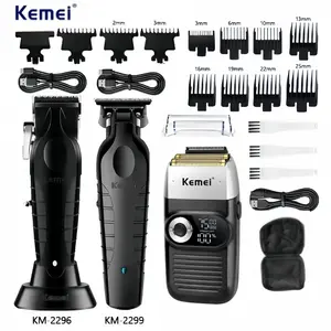 Kemei Professional Hair Clipper Set Km-2296 Km-2299 Km-2026, Electric Haircut Kit for Men, Efficient Hair Trimmer Gifts