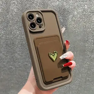 Heart Pattern Phone Case, 2 IN 1 Phone Protective Cover, Shockproof Phone Accessories Compatible with iPhone 11 12 13 14 15 Pro Max, Casing, Cellphone