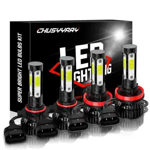 9005+H11 LED Headlight Super Bright Bulbs Kit 8000k White 330000LM High/Low Beam Automotive Vehicle Led Led Headlamps