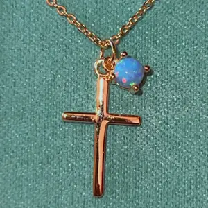 Cross with Opal Pendant