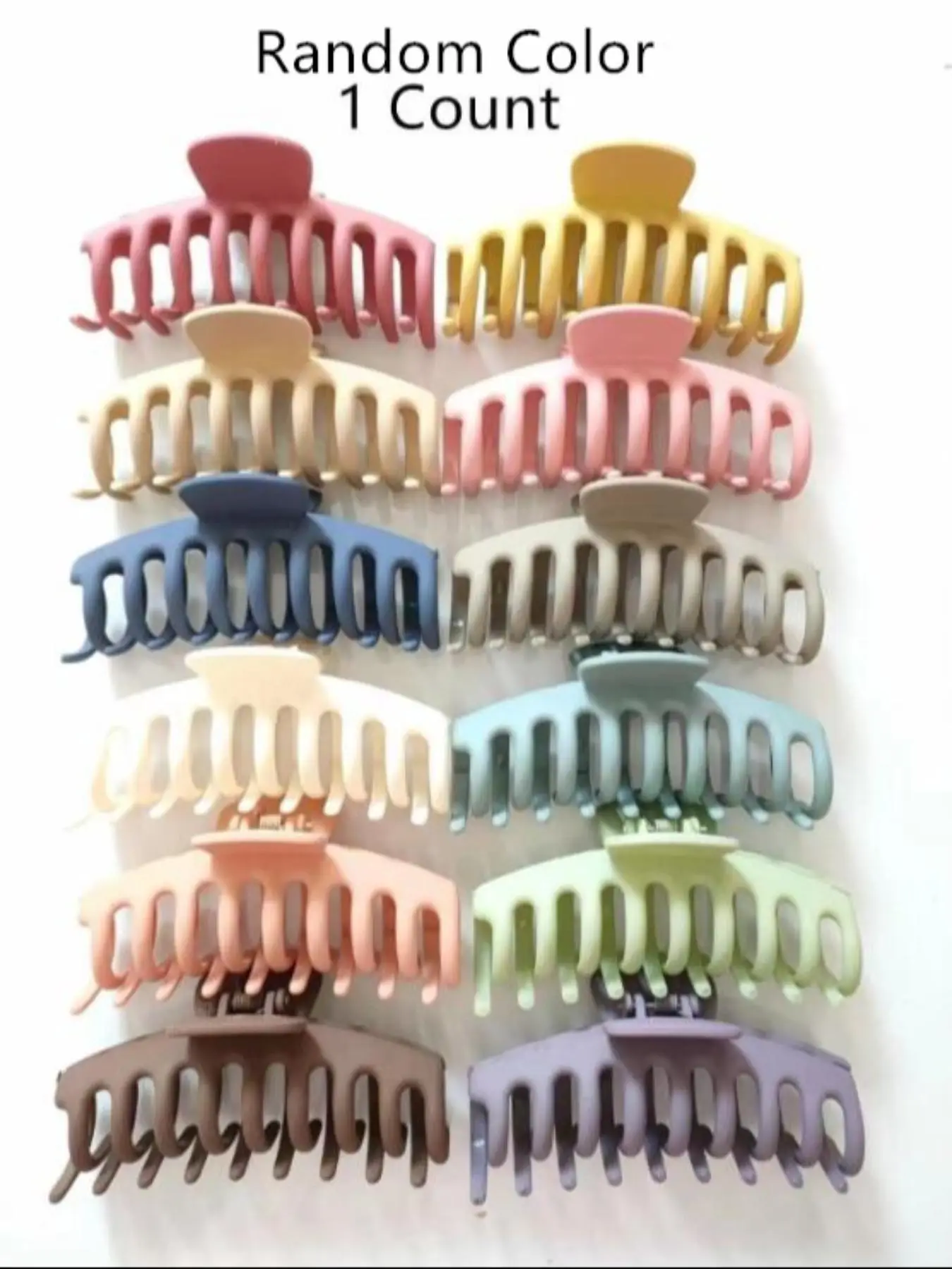 Random Solid Hair Claw, Casual Versatile Hair Accessories for Women, Minimalist Headwear Suitable for Thick Hair, Fashion Hair Accessories for Party,