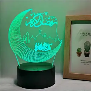 3D Moon Castle Design Night Light, USB Rechargeable Touch Control LED Desk Lamp, Decorative Light for Home Bedroom Living Room