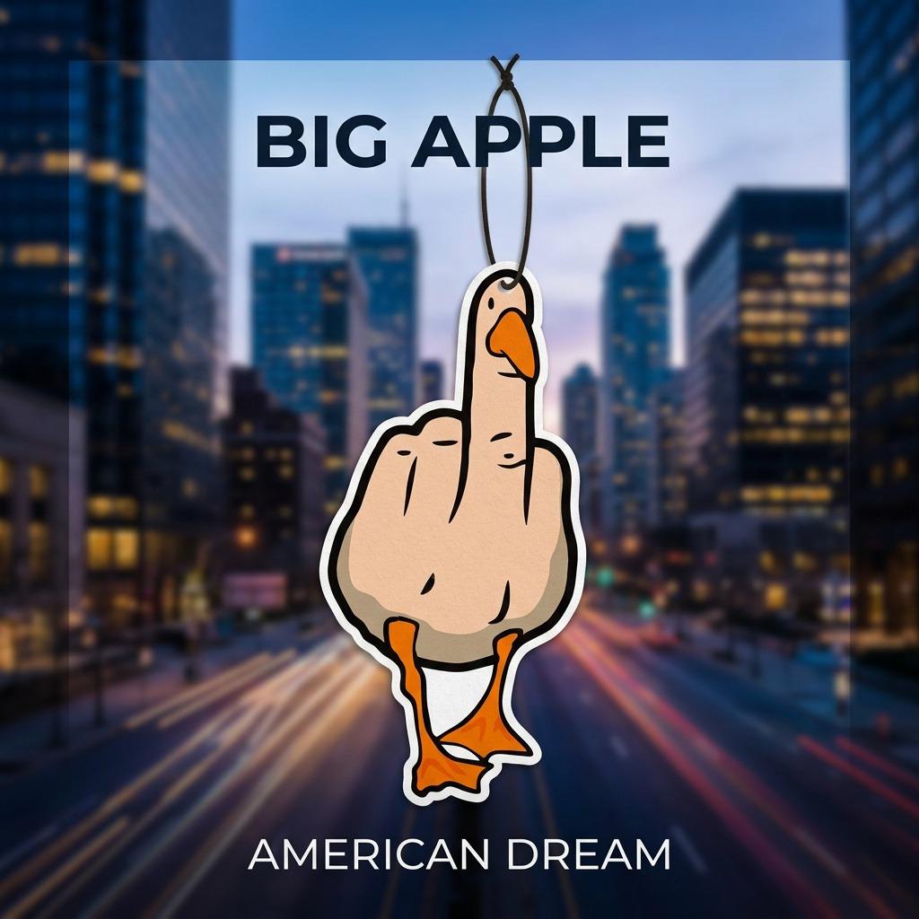 "No Chill" Duck Car Air Freshener Funny Middle Finger Decor Long Lasting French Vanilla Royal Ebony American Pride