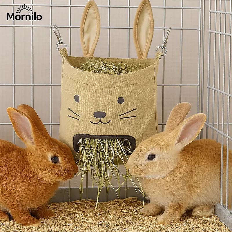 Heavy Duty Hanging Hay Feeder for Rabbits & Small Animals, Large Capacity Anti-Tipping Pet Food Bowl with Hanging Chain, Bunny Hay Rack for Guinea Pigs, Chinchillas, Kittens & Cats, Indoor Outdoor Cage Feeder, Easy Refill, Pet Supplies, Accessories