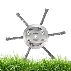 Steel Wire String Trimmer Head - Heavy Duty Weed Brush Cutter Replacement Head for Electric & Cordless Weed Wackers