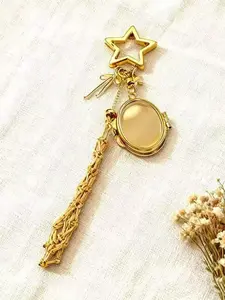 2026 New High-End Silver Color Lipstick Net Bag Pendant, Fashion Keychain for Bags Lipstick Case with Mirror, Stainless Steel Mesh Holder