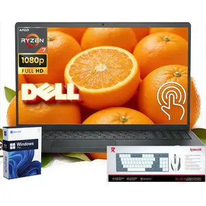 Dell Inspiron 15 3535 Laptop, 15.6" FHD Anti-Glare Touchscreen, AMD Ryzen 7 7730U(15 W, Up to 4.5 GHz), 32GB RAM, 2TB SSD, AMD Radeon Graphics, Thin and Light PC, Windows 11 Pro, REDRAGON Accessories