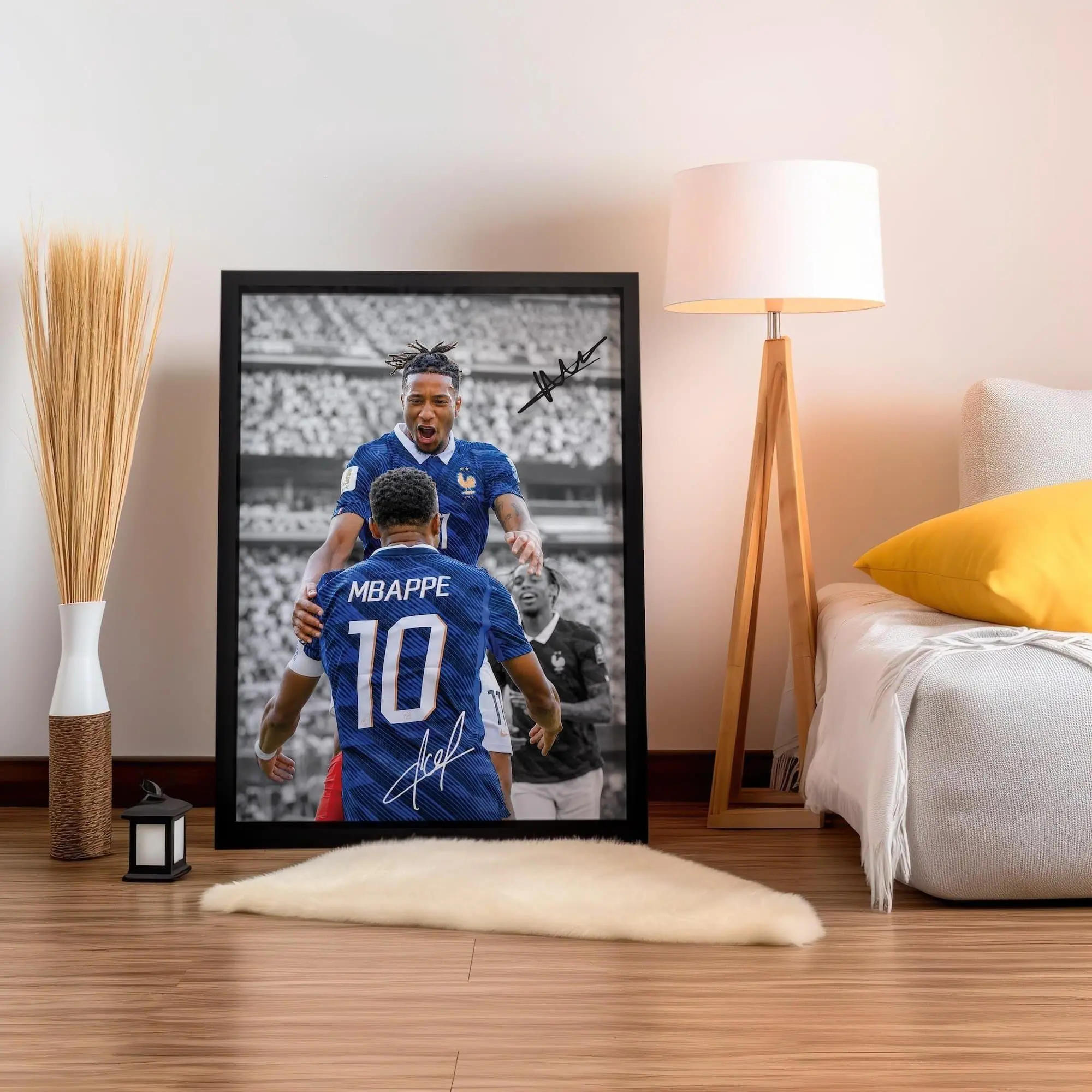 Kylian Mbappe Poster, Michael Olise Poster, Signed Football Poster, Gift For Fans ( Unframed - Print Only )