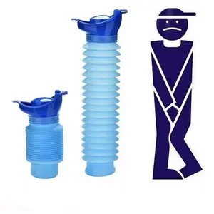 750ML Unisex Foldable Portable Urinal, Leak-Proof Emergency Pee Bottle, Reusable Mobile Toilet for Car Travel, Camping, Road Trips & Elderly Care