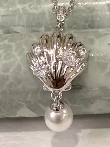 Seashell and Pearl S925 Pendant set