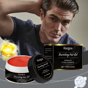 Hydrating Hair Styling Gel 100g Repair Dry Frizzy Hair, Lightweight Refreshing Shine, Smooth Hair Texture, Hair Care with Flaxseed Oil & Vitamin E