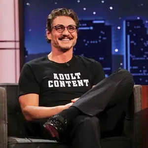 Adult Content Pedrro Pascal T-Shirt, Pedro Pascaal on Jimmy Kimmel Show, Pedrro Paascal Is My Daddy, Pedrro Paascal Trendy Shirt